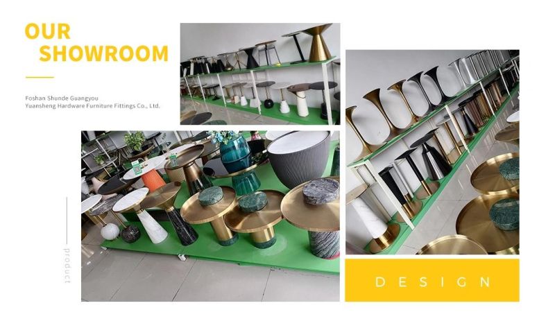 Light Luxury Metal Designer Combination Model Room Round Leather Simple Marble Coffee Table