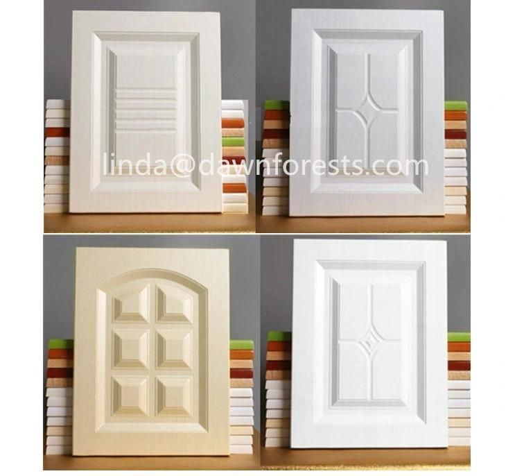 Colored 18mm Carved PVC Moulded Kitchen Cabinet Door