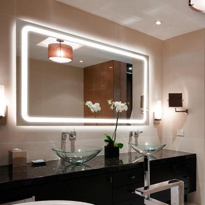 Rustproof Rectangle Magic Glass Lighted Bathroom Wall LED Mirror LED Light Mirror with High Quality Mirror Glass