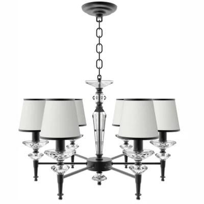 Modern Style for Home Lighting Furniture Decorate Indoor Corridor/Bedroom Design Black Lampshade Glass Chandelier Factory Supply