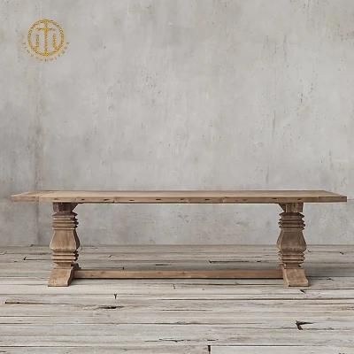 Classic Log Style Mothproof Customizable Square Dining Table