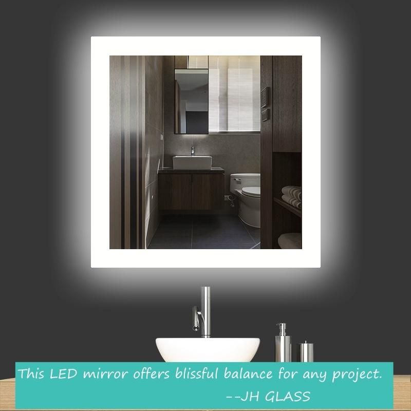 24′′x36′′ Modern Hotel Decorative Bathroom Illuminated Smart LED Mirror
