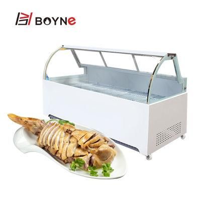 Chinese Braised Food Chiller Meat Showcase Snack Food Display Cabinet