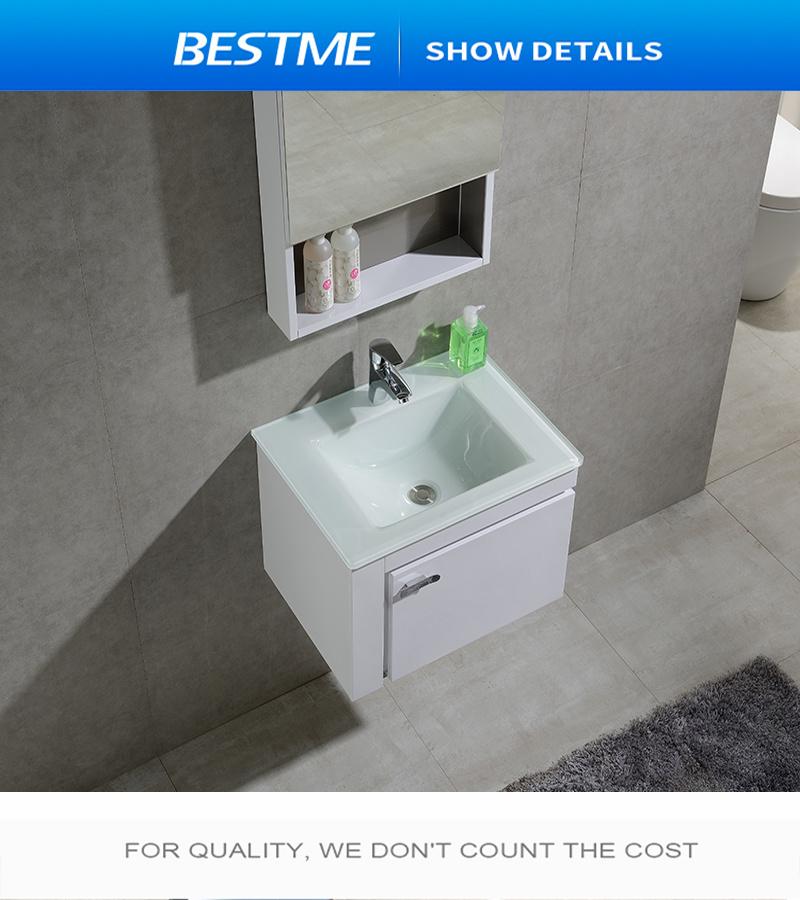 Small Size Stainless Steel Bathroom Cabinet with Glass Basin by-B6208-60