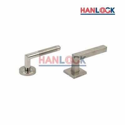 High Quality Square Rose Tempered Stainless Steel Glass Door Handles