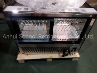 Commercial Tabletop Warmer Cabinet with Inner LED Light on Top