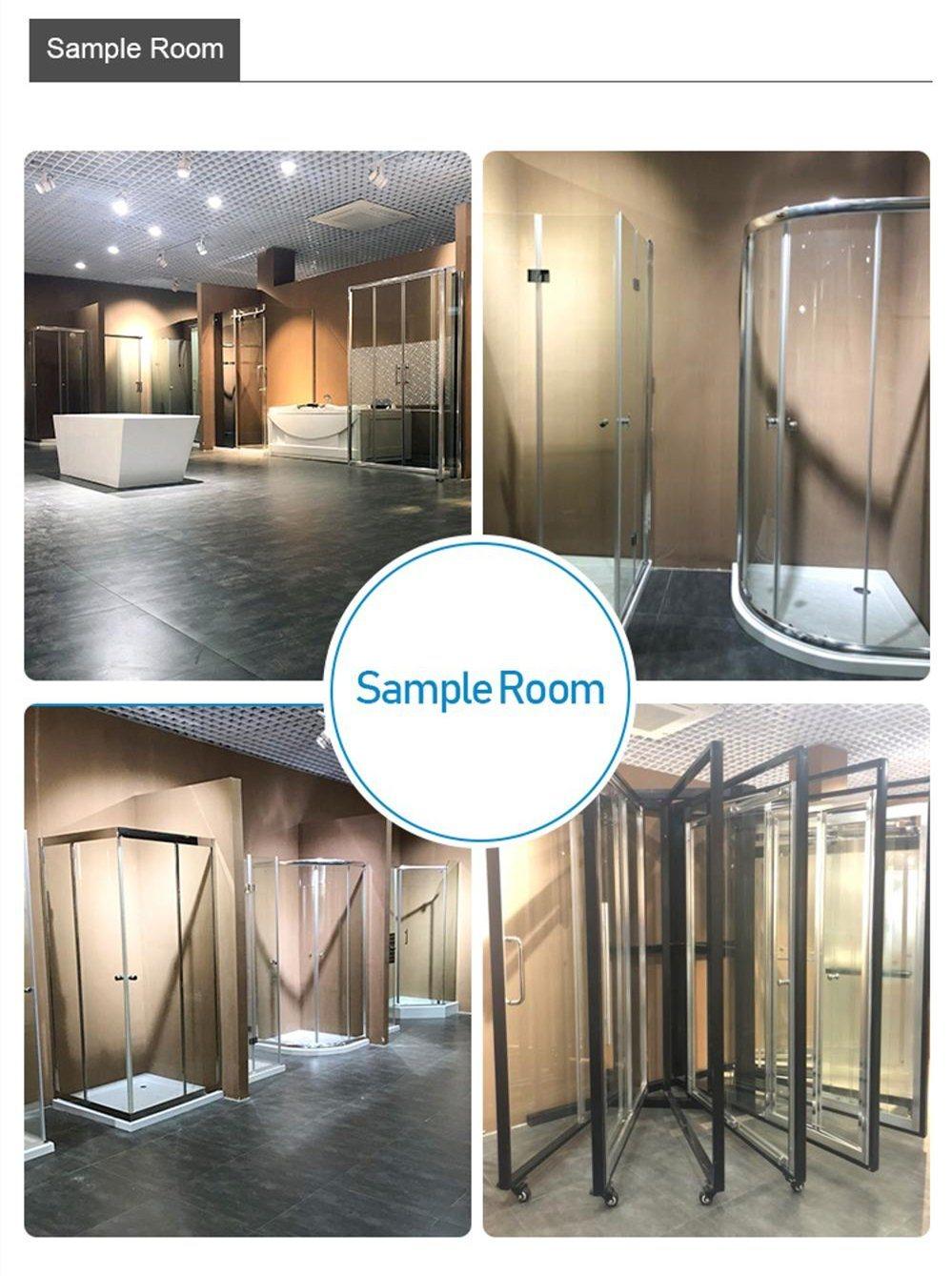 5mm Tempered Glass Sliding Door Simple Design Bathroom Shower Cabinets Cheap Shower Room Suites D Shaped Shower Cubicle