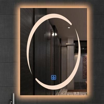 Wall Silver Smart Furniture Vanity LED Bathroom Float Glass Mirror