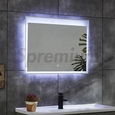 Double Lacqued Mirror Home Decorative Smart Mirror Wholesale LED Bathroom Backlit Wall Glass Vanity Mirror