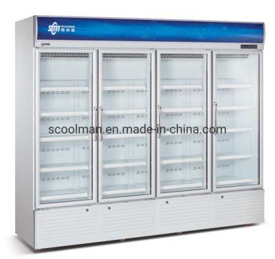 Glass Door Vertical Showcase Display Fridge Refrigerator