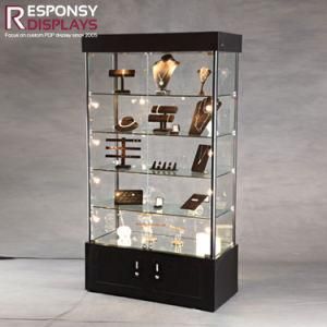 Modern Decorative Floor Wood and Glass Antique Shop Display Cabinet