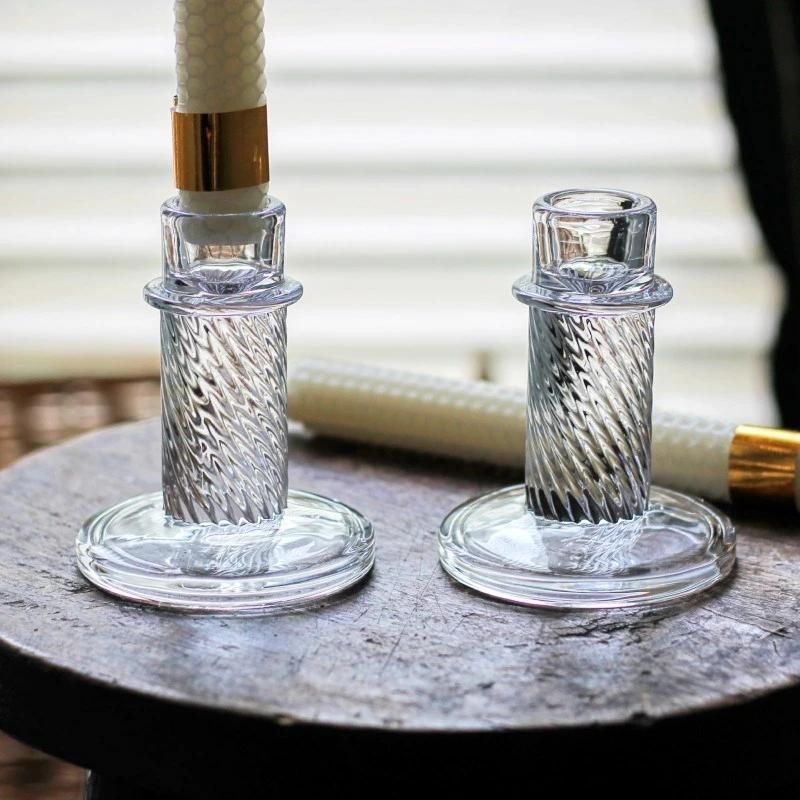 Nordic Light Luxury Creative Transparent Glass Candlestick Decoration Furniture Model Room Restaurant Window Glass Ware Decoration