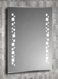 Morden Bathroom LED Light Etched Silver Mirrors
