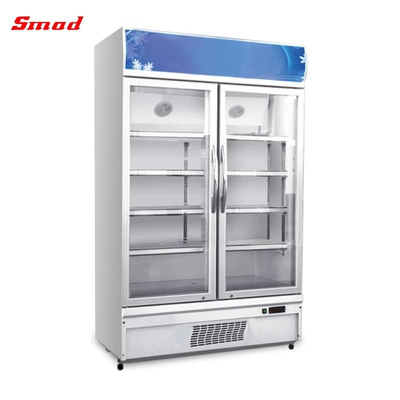 Commercial Refrigerator Glass Door Beverage Display 3 Doors Vertical Showcase