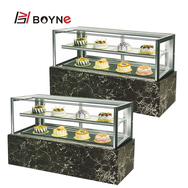 Marble Base Cake Display Cabinet Freezer Showcase
