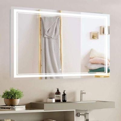 China Factory Large 48&prime;&prime;x36&prime;&prime; LED Bathroom Mirror with Light Rectangle Wall Mounted Home Decoration Bathroom Furniture Anti-Fog Dimmable Vanity