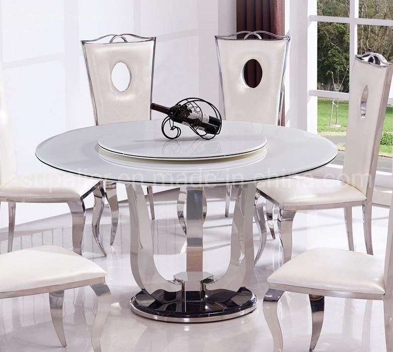 Modern Black Tempered Glass Dining Table for Home Restaurant