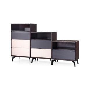 Factory Direct Modern Wooden Chest of Drawers with Glass Top (YA980P-2)