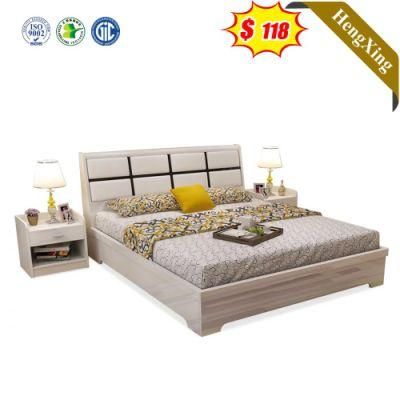 Nordic Creative Design White Color Home Hotel Bedroom Furniture Wooden Gas Lift Storage Beds