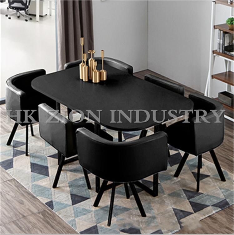 Glass Dining Table and Chair Tempered Glass Dining Table and Chair Combination Shop Tea Coffee Shop Table Negotiating Table