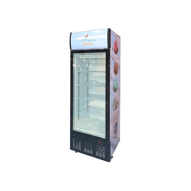 Lsd-268 Upright Display Freezing Ice Cream Glass Door Showcase Freezer