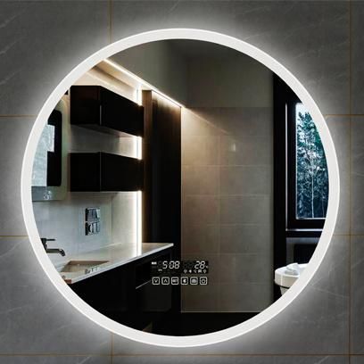 Framed Fitting Mirror Bathroom LED Mirror Backlit Wall Mounted Makeup Mirror Anti-Fog Vanity Mirror with Lights (Horizontal/Vertical)