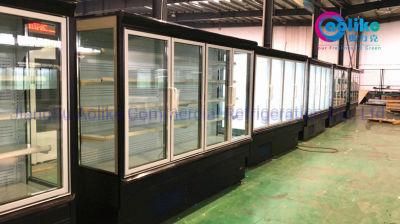 4 Hinged Glass Door Refrigerating Showcase with Multi-Class Aluminum Frame