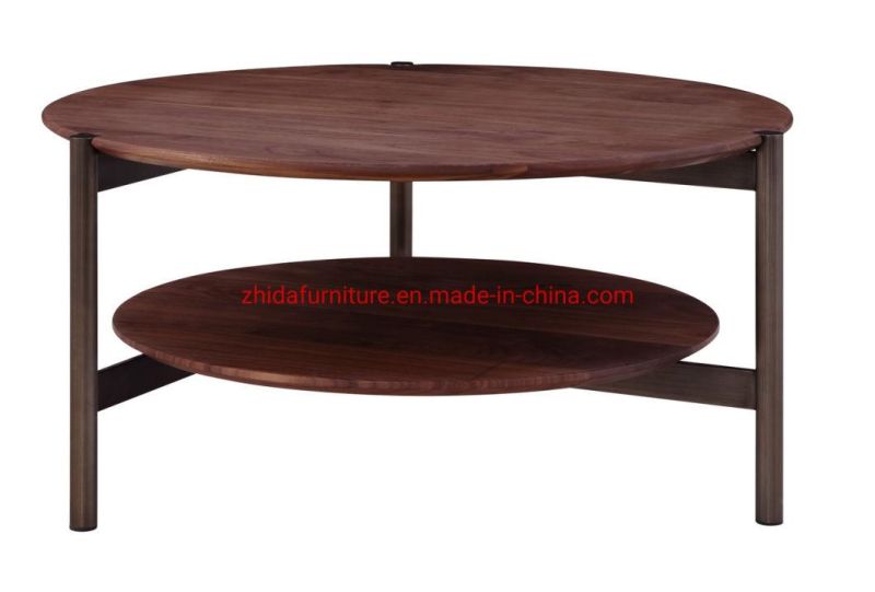 Modern Round Shape Wooden Coffee Table for Hotel Bedroom