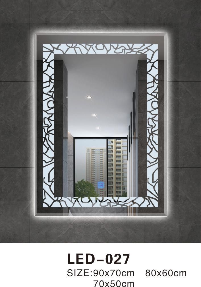 Customized Bathroom LED Mirror with Two Sides Decorative Border