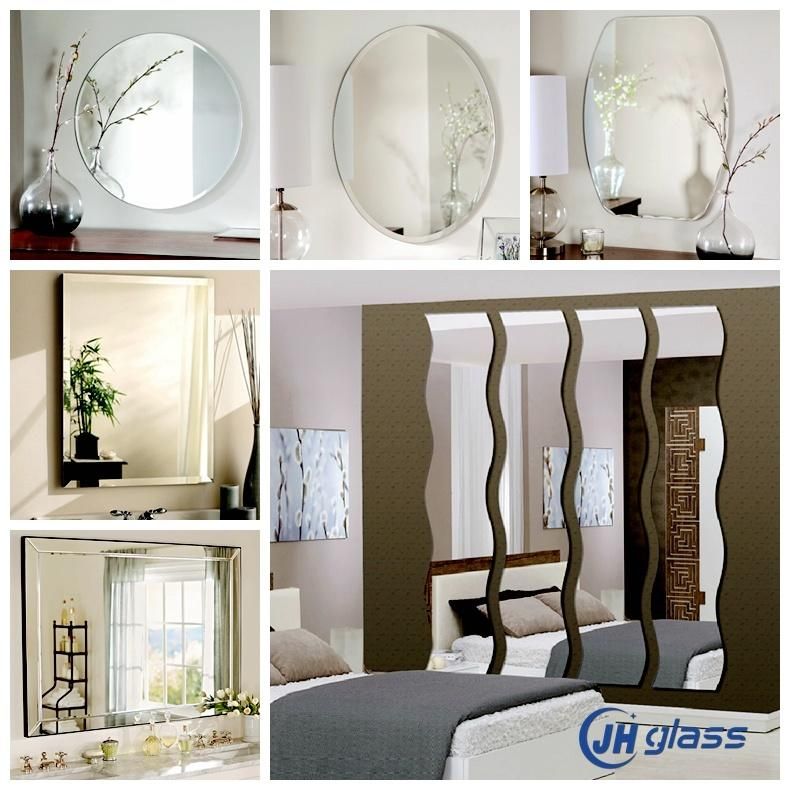 Oval Wall Mounted Horizontal or Vertical Frameless Mirror Dressing Make-up Mirror Bedroom, Living Room or Bathroom Mirror for Home Decoration