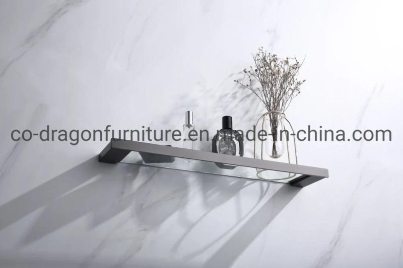 Modern Toilet Accessories Wall Mounted Glass Shelf for Bathroom Rack