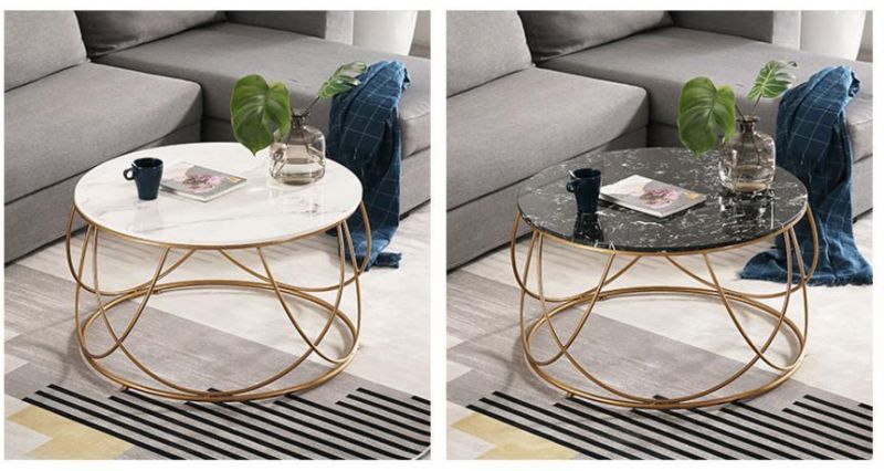 Modern Gold Iron Metal Light Luxury Coffee Table