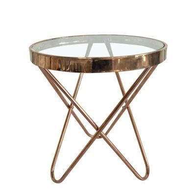 2020 Hot Selling Nordic Design Furniture Metal Small Glass Coffee Table Modern Living Room