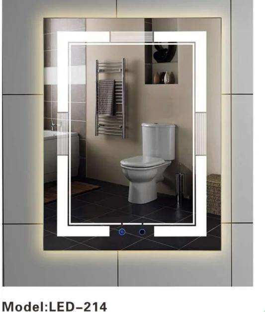 Simple Frameless Crystal LED Smart Bathroom Furniture Wall Mirror