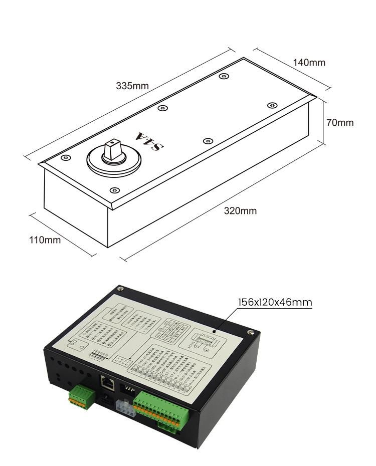 Floor Mounted Concealed Door Closer for 180 Kgs Entry Commercial Wooden/Glass Gate/Door