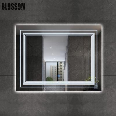 Modern Wall Mounted LED Bathroom Decorative Wall Mirror with Bluetooth