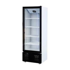 New Design 476L No Frost Single Tempered Glass Door Upright Showcase Supermarket Display Freezer Showcase