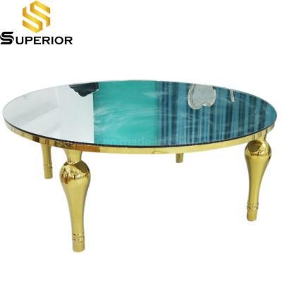 Modern Creative Light Luxury Large Round Dining Gold Table