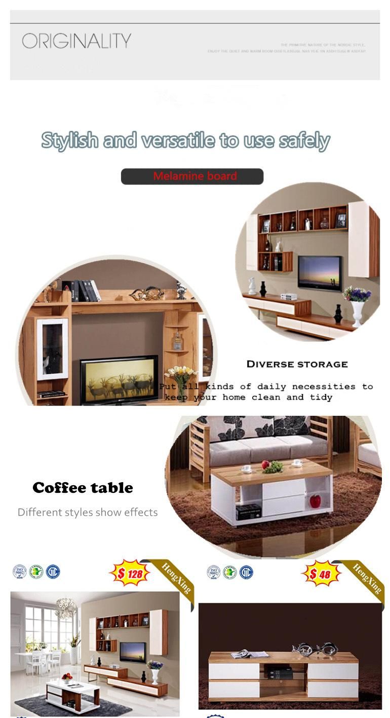 Modern Living Room Furniture Latest Design TV Stand Wooden Side Wall Coffee Table