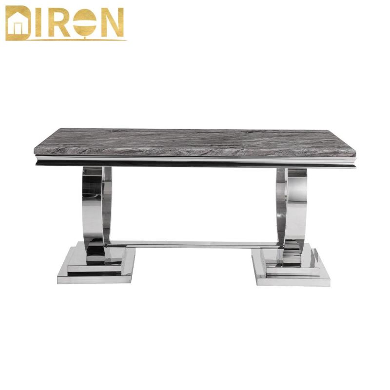 Modern Home Furniture Dining Restaurant Marble Living Room Dining Rectangular Table