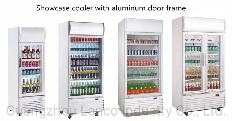 Glass Door Beverage Showcase Refrigerator Display Fridge with CB CE