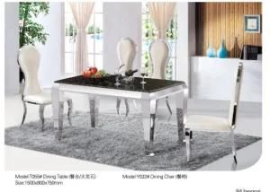 Rectangle Dining Table with Glass/Marble (T055)