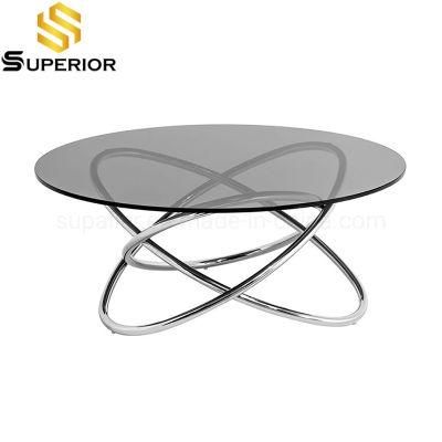 Good Quality Home Furniture Modern Round Glass Coffee Table