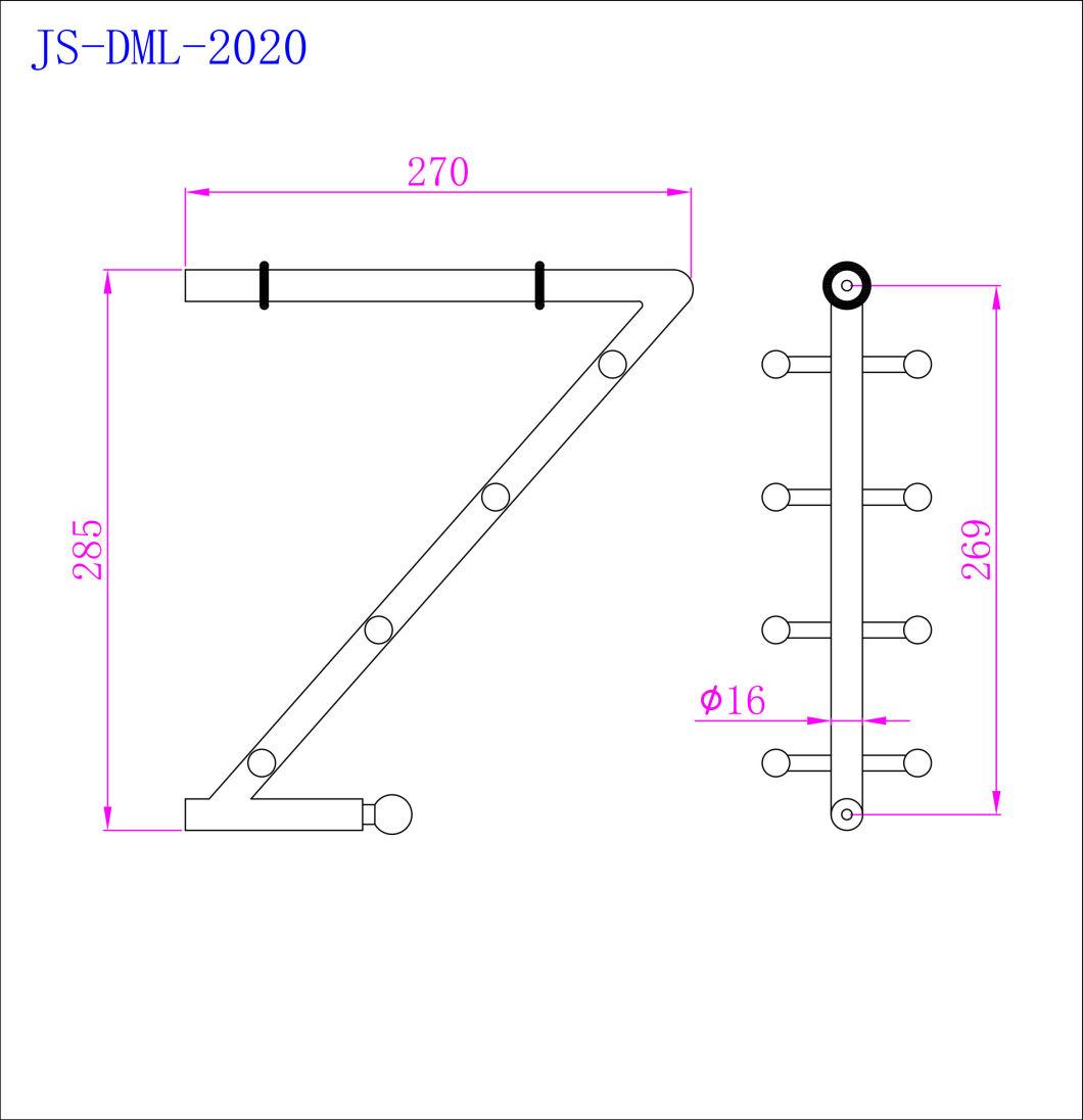Bathroom Accessory Shelf Holder Hanger for Shelf and Clothes Percha Cc269mm Holder for Glass Shelf or Wood Shelf