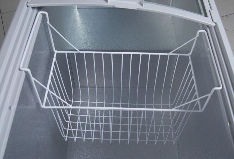 Large Arc-Shaped Glass Sliding Door Refrigerating Freezer Showcase for Super Market