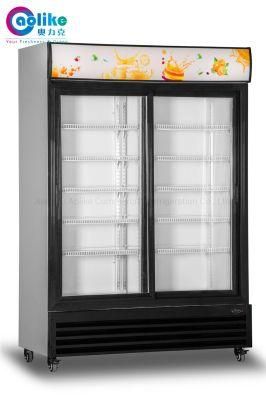 Double Door Refrigerating Showcase with Fan Dynamic Cooling