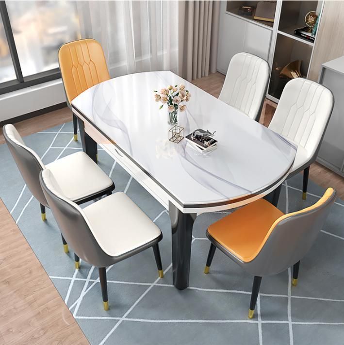 Tempered Glass Desktop Rectangular Modern Minimalist Variable Round Table Small Apartment Table