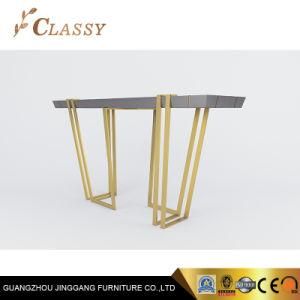 Metal Stainless Steel Frame Marble Console Table for Hotel Living Room Furniture