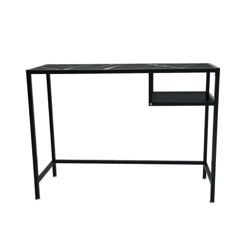 Selected Color Tempered Glass Classic Furniture Console Table Compact Desk