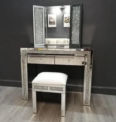 Factory Price New Design Venetian Full Mirrored Corner Makeup Vanity